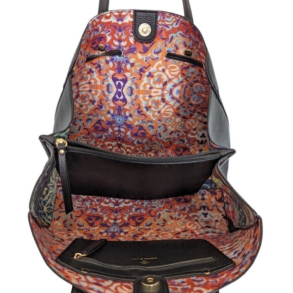 NANETTE LEPORE Purse Black Arabelle Vegan Pebbled Leather Bow Bag - Picture 6 of 11